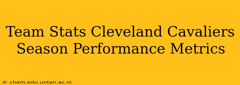 Team Stats Cleveland Cavaliers Season Performance Metrics